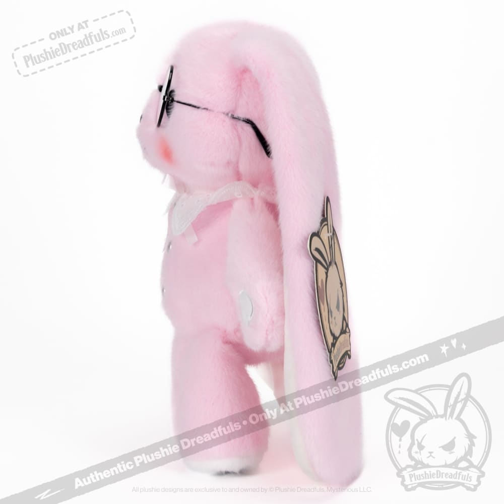 Plushie Dreadfuls Shy Rabbit Pink Edition - Soft Stuffed Animal Toy for Kids, Collectors & Gift Giving | Cute Bunny Plush for Bedroom Decor, Anxiety Relief & Emotional Support