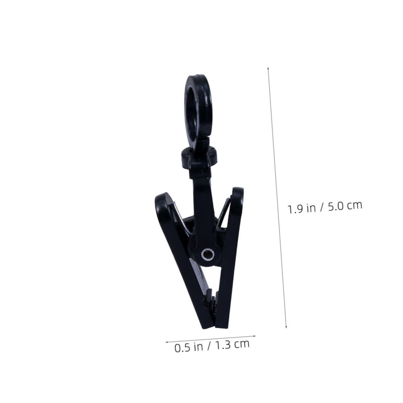 50pcs Small Plastic Swivel Hanging Clips - 360° Rotatable Multipurpose Hooks for Laundry, Curtains, Coats & Home Organization - Durable Plastic Clips for Clothesline, Shower, Closet & DIY Projects