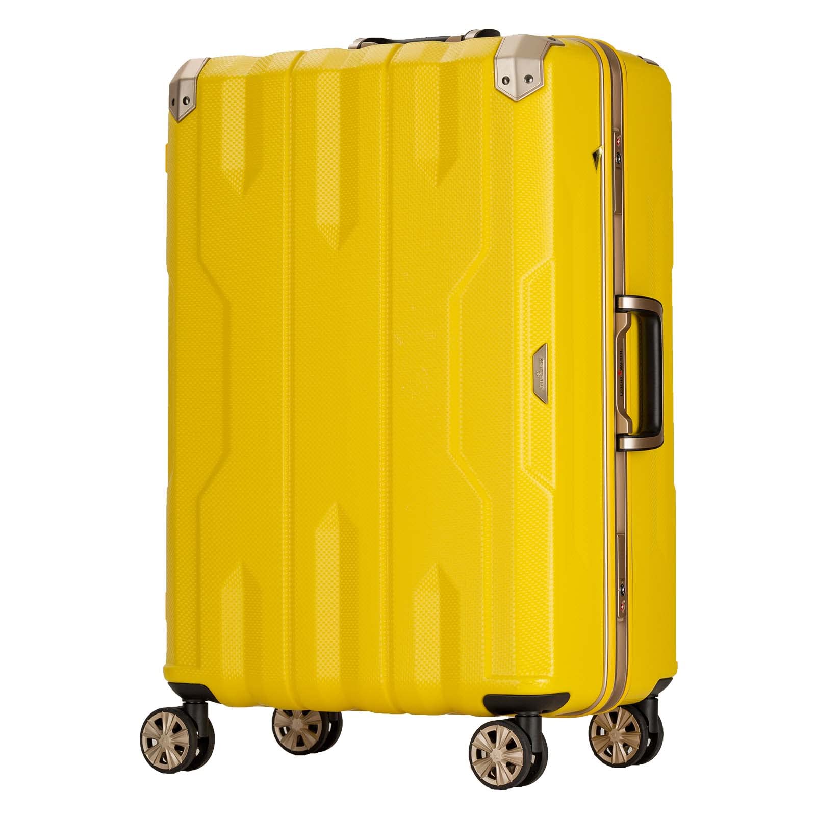 LEGEND WALKER SPATHA 27-Inch Aluminum Frame Checked Luggage - Lightweight Durable Suitcase for Travel, Yellow (5113-60-YE) | Perfect for International Flights & Long Trips