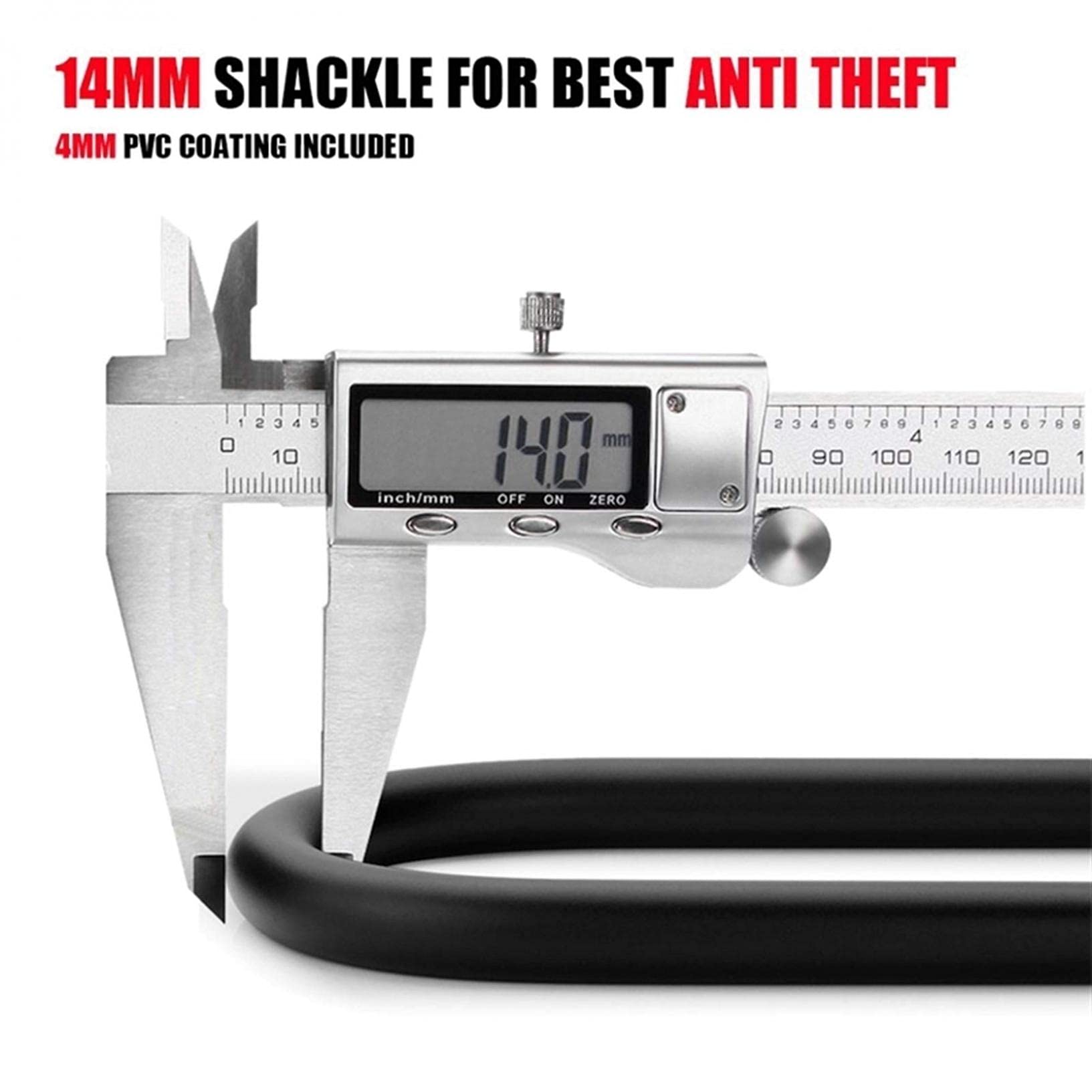 Heavy Duty Bicycle U Lock with Combination - Anti-Theft Bike Scooter Motorcycle Security Lock for Outdoor Cycling, Commuting & Parking (Black) | Perfect for Urban Commuters, Campus Security & Motorcycle Protection