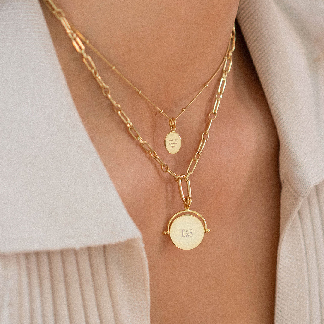 Handmade Etch Pendant Necklace - Unique Personalized Jewelry Gift for Women - Perfect for Anniversary, Birthday & Valentine's Day
