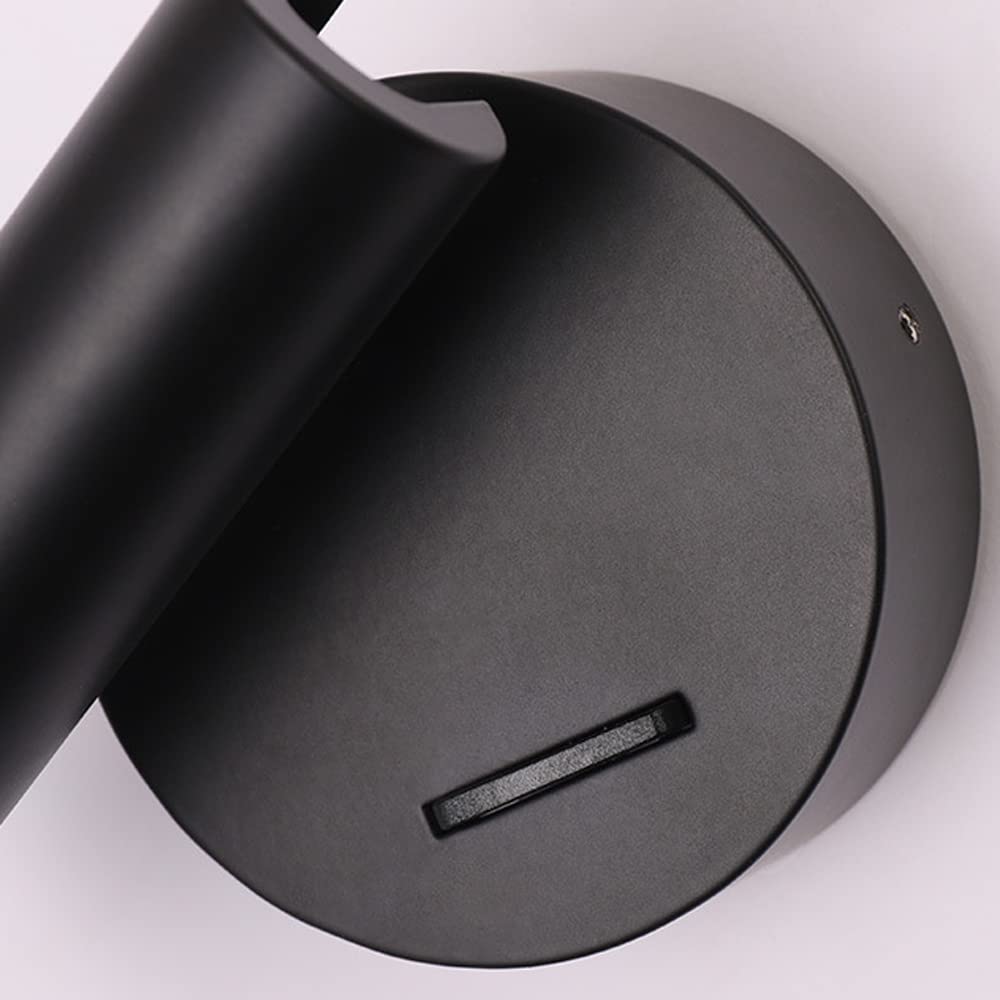 Modern LED Headboard Spotlight - Round Wall Lamp with Switch, 350° Rotatable & 90° Foldable - Bedside Reading Light for Bedroom, Hotel & Home Decor - Perfect for Reading, Ambience Lighting and Wall Accent