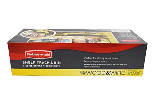Rubbermaid Pantry Organization Shelf Track and Bin - Space-Saving Storage Solution for Kitchen Cabinets and Shelves