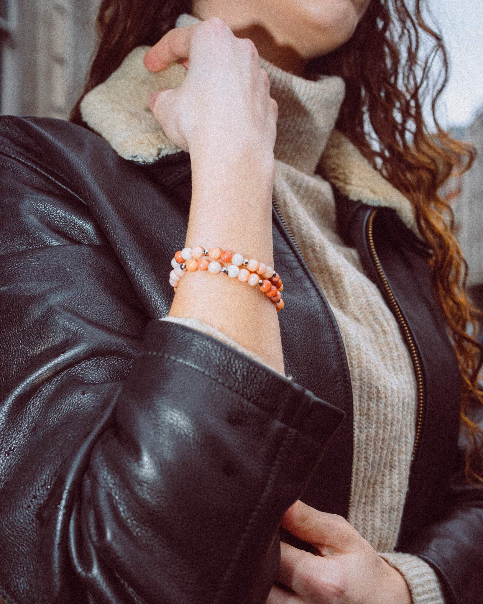 Believe London Peruvian Pink Opal Gemstone Bracelet - Healing Chakra Bracelet for Anxiety Relief & Stress Reduction - Natural Semi-Precious Stone Jewelry for Men & Women - Perfect for Reiki, Yoga, Meditation & Spiritual Healing