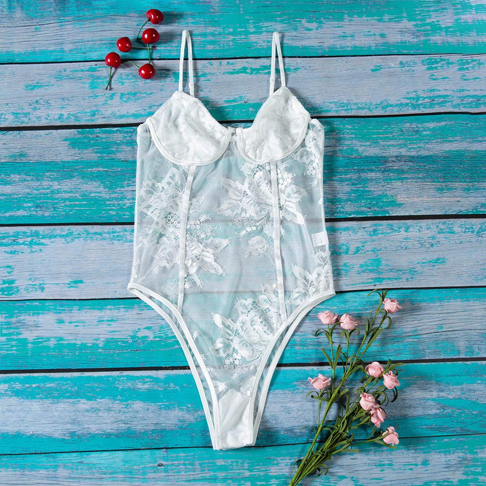 Sexy Lingerie for Women - Lace Sleepwear & Backless Jumpsuit for Date Night, Boudoir Photography & Romantic Occasions