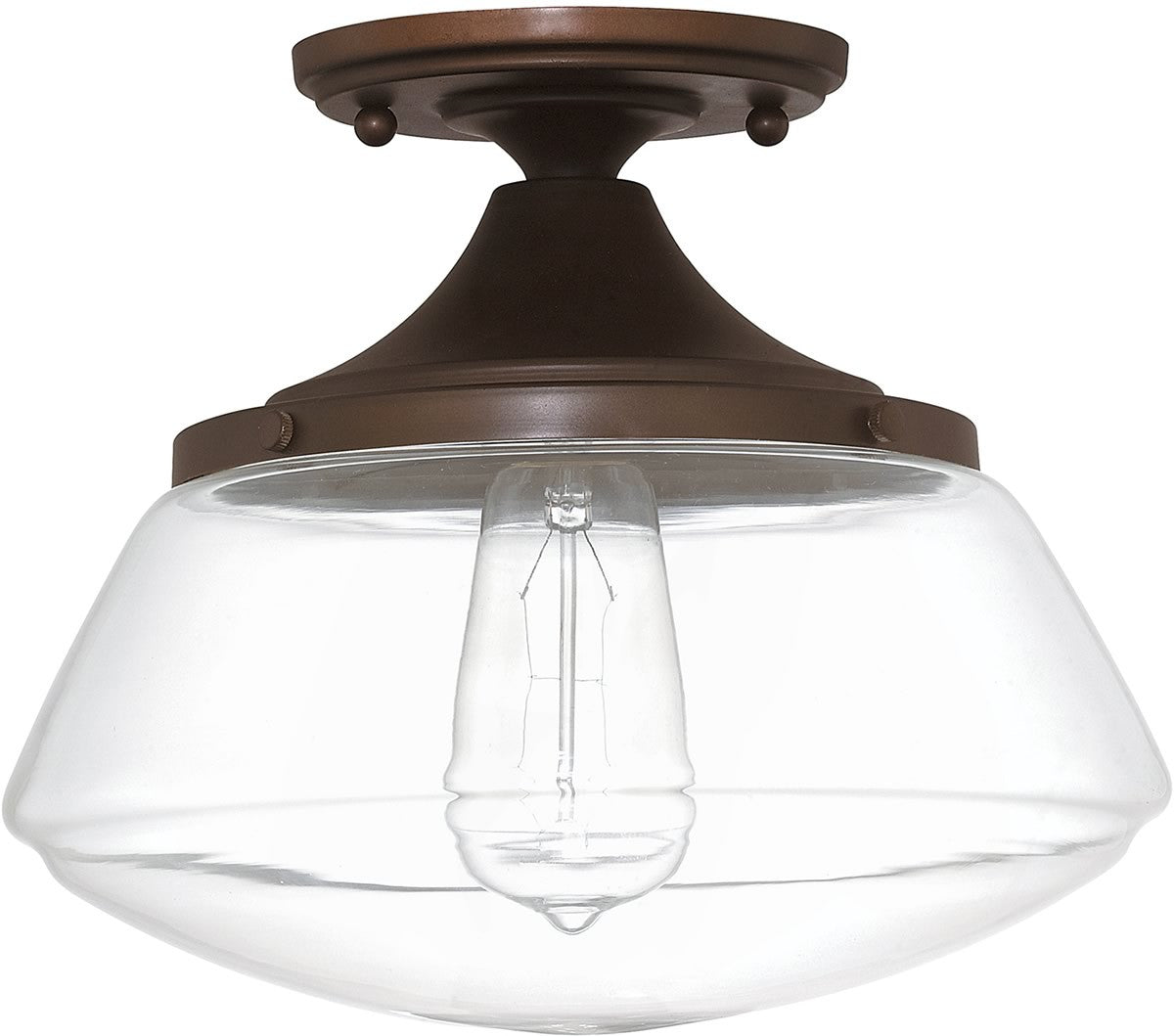 10W LED Ceiling Light Fixture - Burnished Bronze Finish - Energy Efficient Indoor Lighting for Bedroom, Living Room, and Hallway