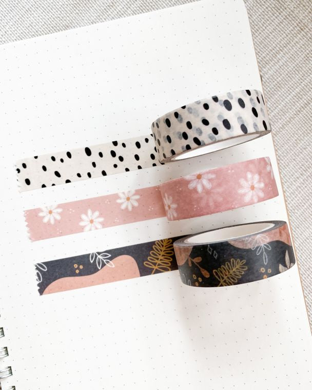 Abstract Washi Tape - Decorative Japanese Paper Tape for Scrapbooking, Journaling, Gift Wrapping & DIY Crafts - Perfect for Bullet Journals, Planners, and Home Decor