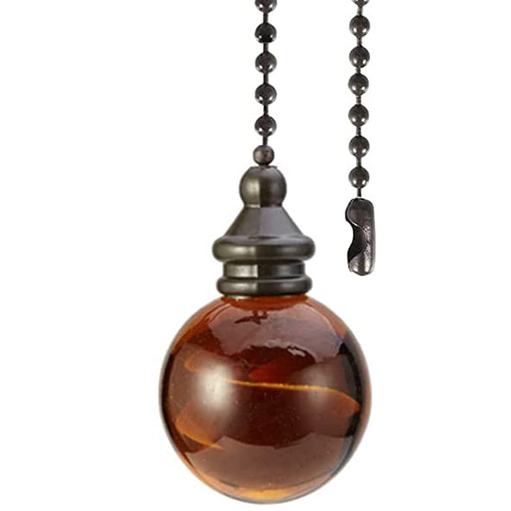 12 Inch Agate Ball Ceiling Fan Pull Chain - Decorative Lighting Accessory for Home, Bedroom & Living Room Fan Decor