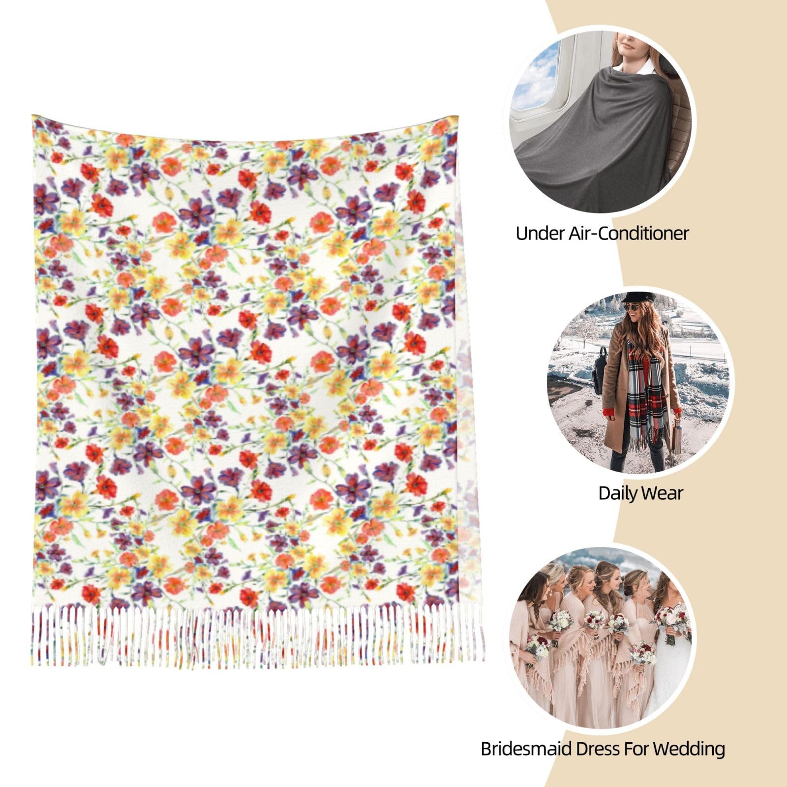 Custom Photo Scarf for Women - Personalized with Text & Logo - Soft Winter Scarves - Unique Christmas & Birthday Gifts - Perfect for Holiday Presents, Family Keepsakes & Fashion Accessories
