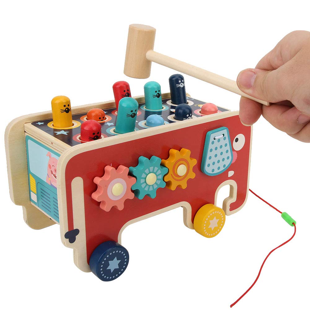 Agatige Hammer Toys for Toddlers - Colorful Wooden Pounding Toy for Kids | Early Learning Educational Toy for Fine Motor Skills Development | Perfect for Preschool Classroom & Montessori Playtime