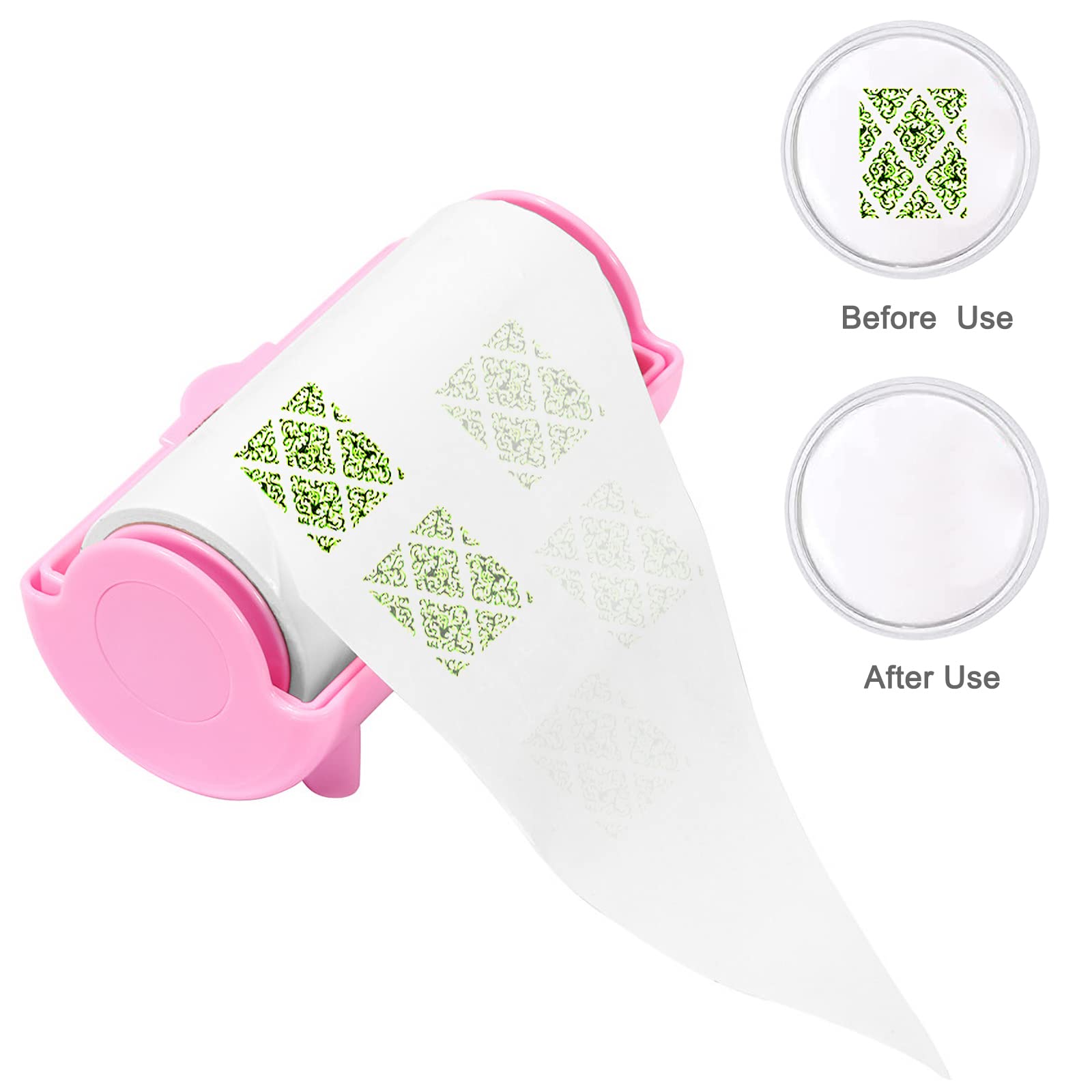 Nail Stamper Clean Sticker - Nail Stamping Gel Polish Remover Paper - Nail Art Stamping Kit with Manicure Accessories for DIY Nail Designs - Perfect for Home Salon & Professional Nail Artists (Pink)