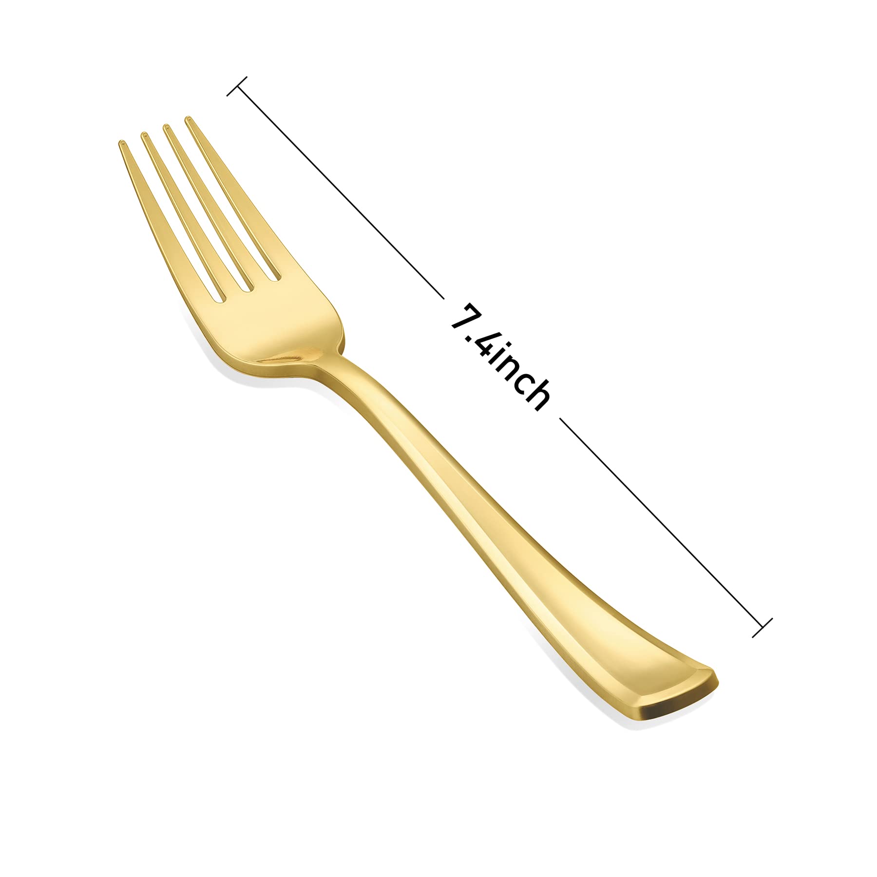 100Pcs Gold Plastic Silverware Set + 72 Gold Plastic Forks + 100 Glitter Plastic Cups - Elegant Disposable Tableware for Parties, Weddings, and Special Events
