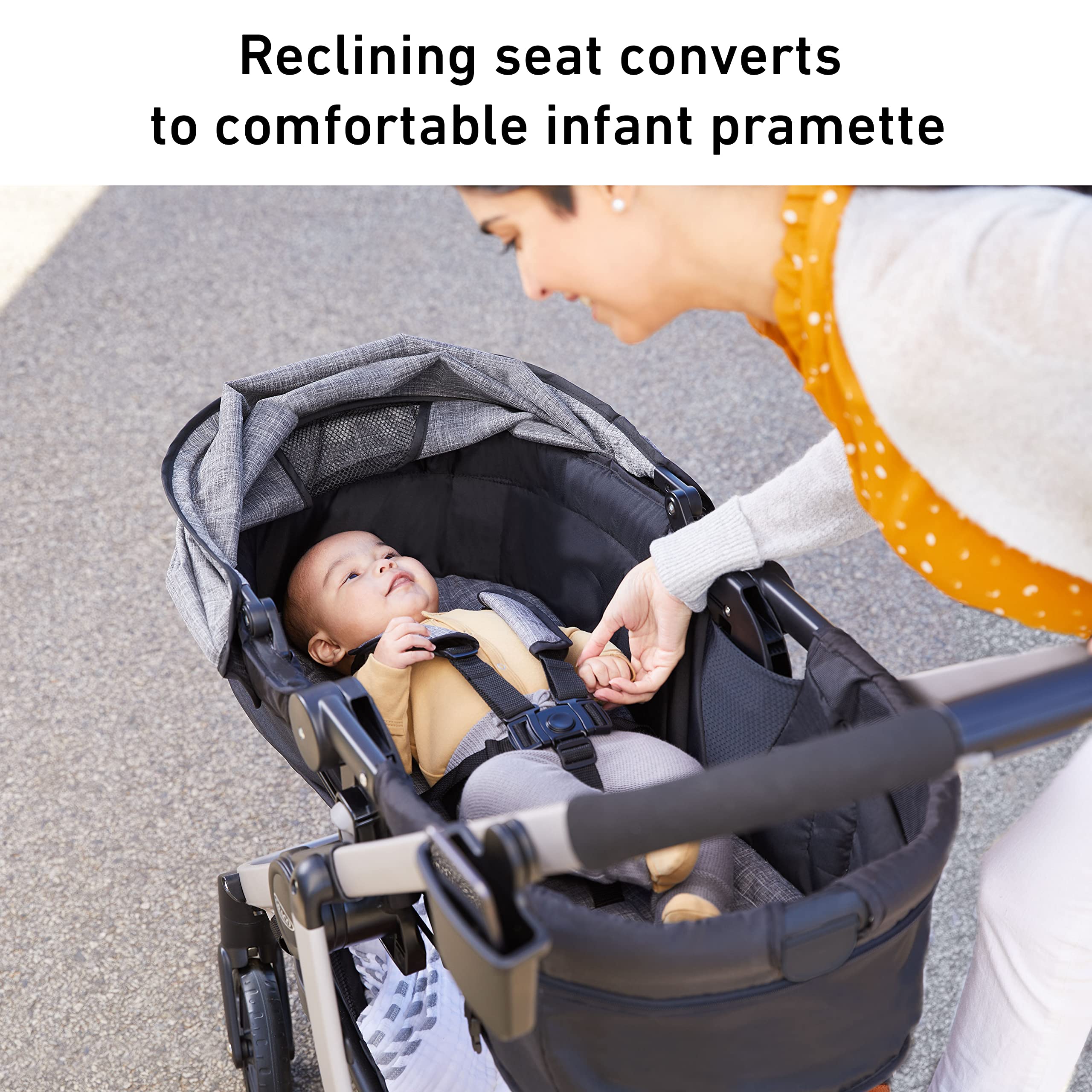 Graco Modes Pramette Travel System - 3-in-1 Stroller, Infant Car Seat & Bassinet Combo in Ellington | Perfect for Newborns, Travel & Everyday Use