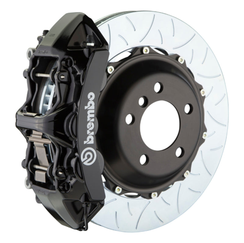 Brembo GT 6-Piston Front Big Brake Kit (Black, T3 Slotted Rotors, 15