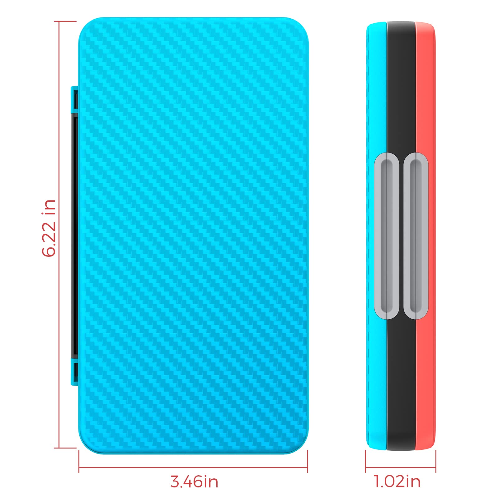 Premium Carbon Fiber Nintendo Switch Game Card Case - 48 Game Card & 24 Micro SD Slots - Portable Travel Storage for Switch & Switch OLED - Perfect for Gaming On-The-Go & Organized Game Collection