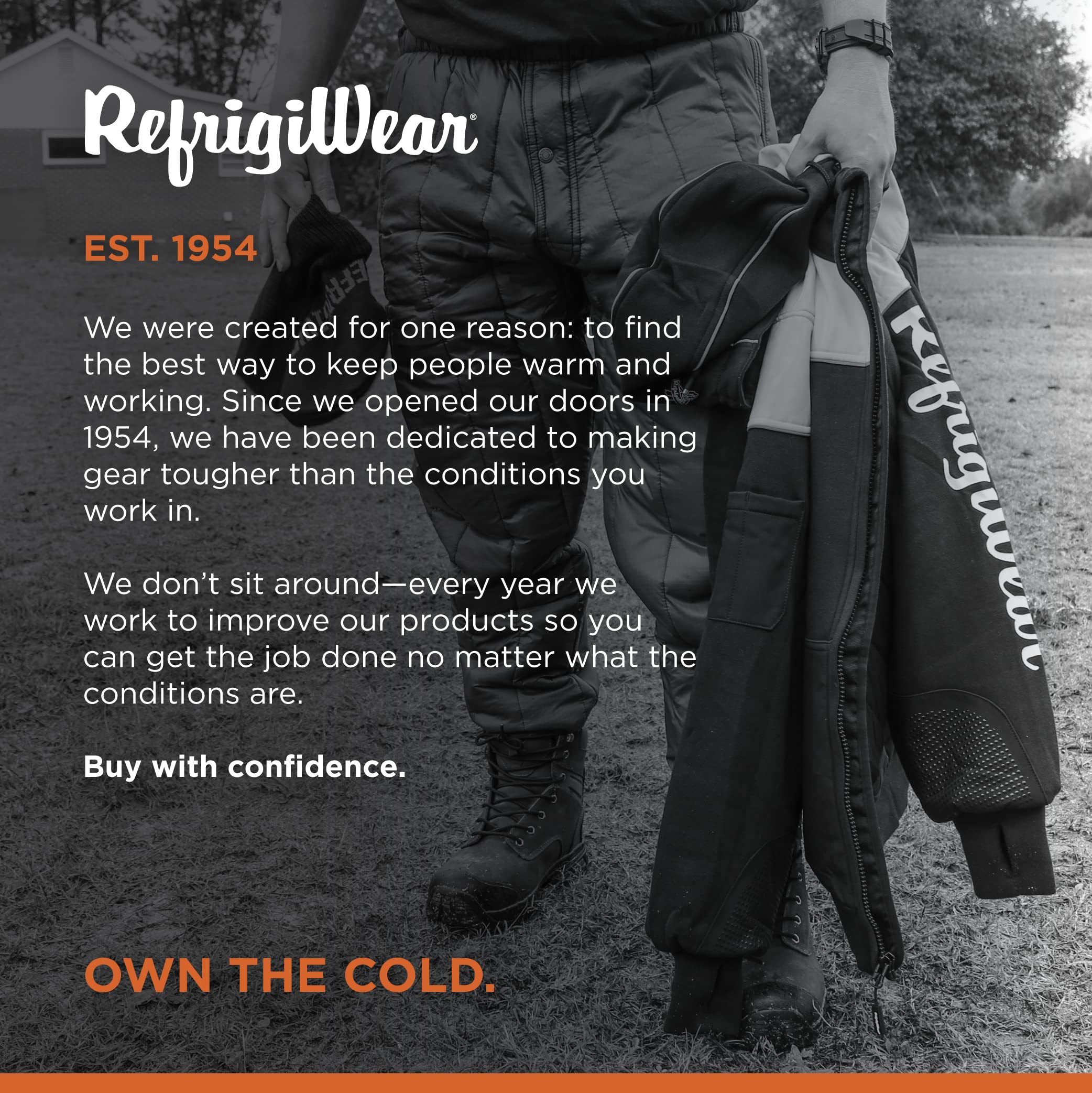 RefrigiWear Men's Insulated Work Pants - Cold Weather Trousers for -12°C (10°F) | Thermal Winter Workwear for Outdoor Jobs, Hunting & Ice Fishing | Durable & Comfortable Freezer Pants