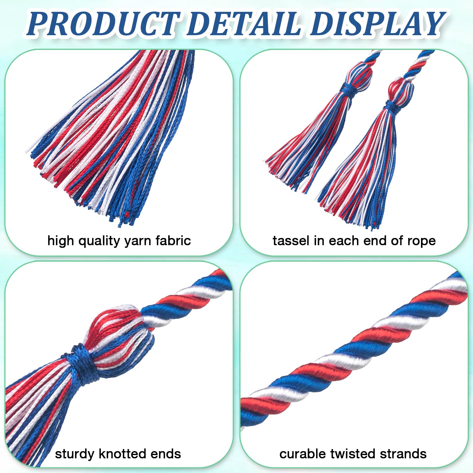 2025 Graduation Honor Cords - Red, White & Blue 68