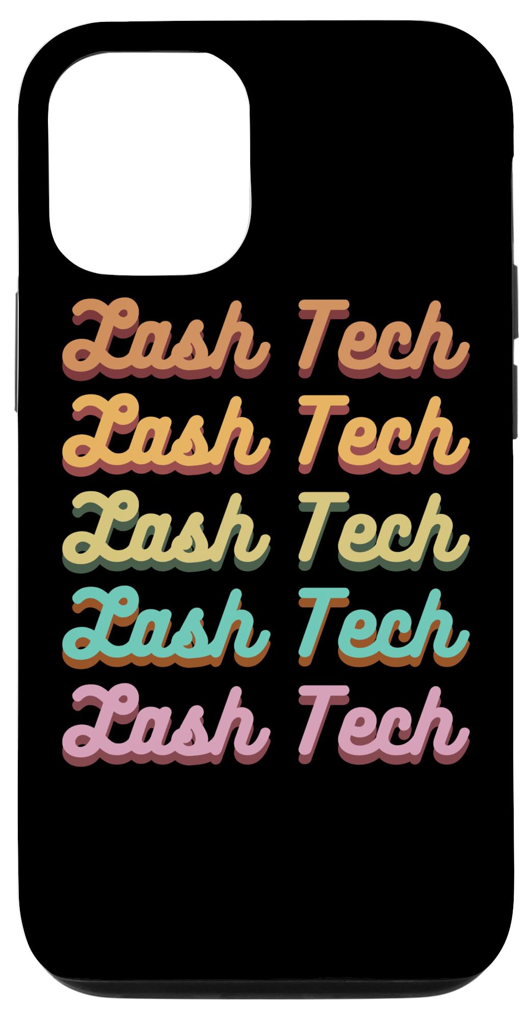 iPhone 12/12 Pro Retro Lash Technician Case - Durable Phone Cover for Eyelash Extension Artists & Beauty Professionals - Perfect for Salon Work & Client Appointments