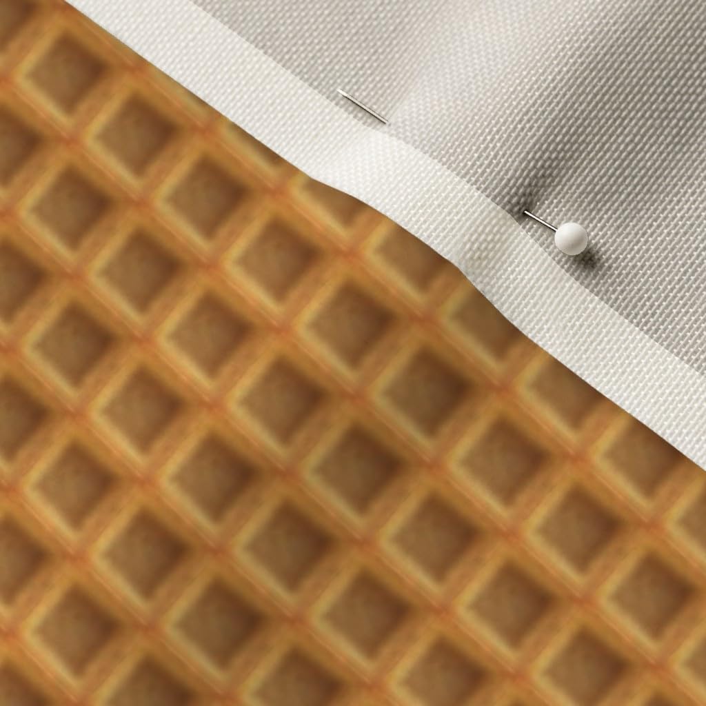 Waffle Pattern Breakfast Kitchen Food Novelty Printed Upholstery Velvet Fabric by The Yard - Premium Home Decor & Apparel Material for DIY Projects, Curtains, and Cushion Covers