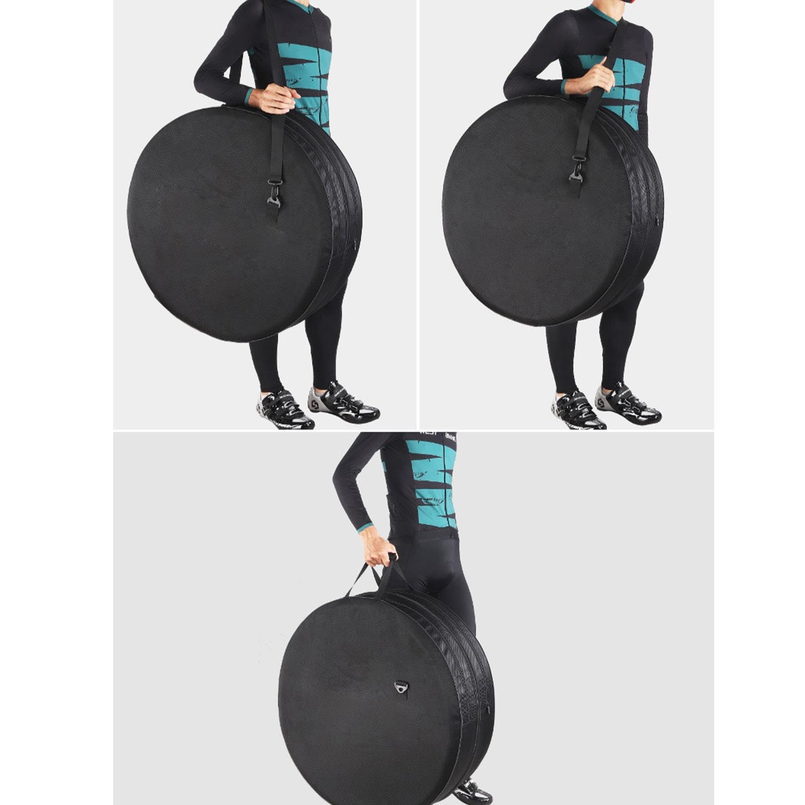Durable Waterproof Tire Bag with Inner PE Board & Protective Handle - Removable Shoulder Strap for Road Wheelset - Perfect for Bicycle Storage, Travel & Transport Protection