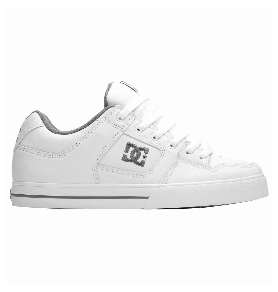 DC Men's Pure Casual Low Top Skate Shoes - White/Battleship/White - Size 11.5 US - Comfortable Sneakers for Skateboarding & Streetwear Fashion