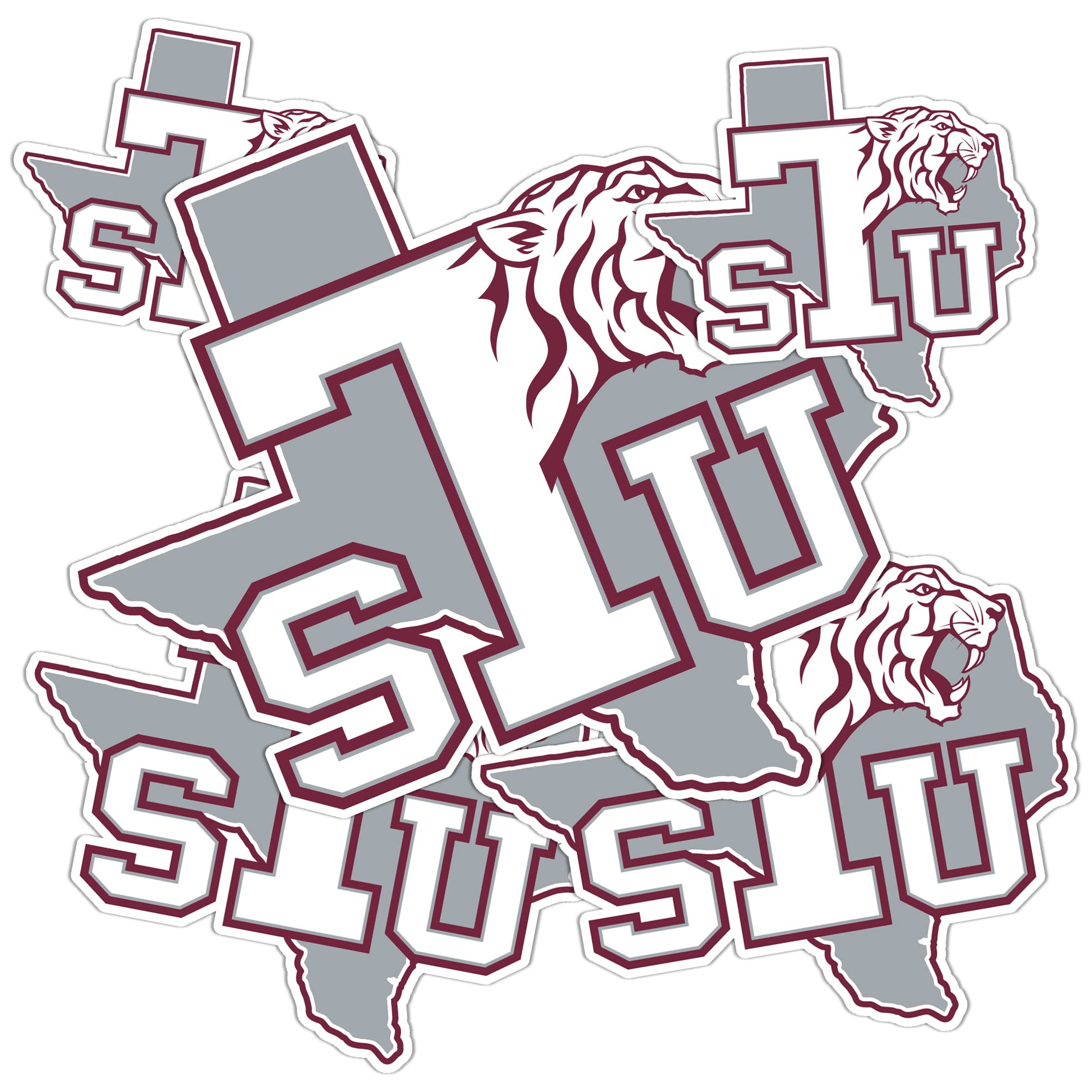 Texas Southern University TSU Tigers Vinyl Decals - Desert Cactus Sticker for Laptop, Water Bottle, Car & Scrapbook | Durable Waterproof Decals for School Spirit & Fan Gifts | College Pride Accessories for Students & Alumni