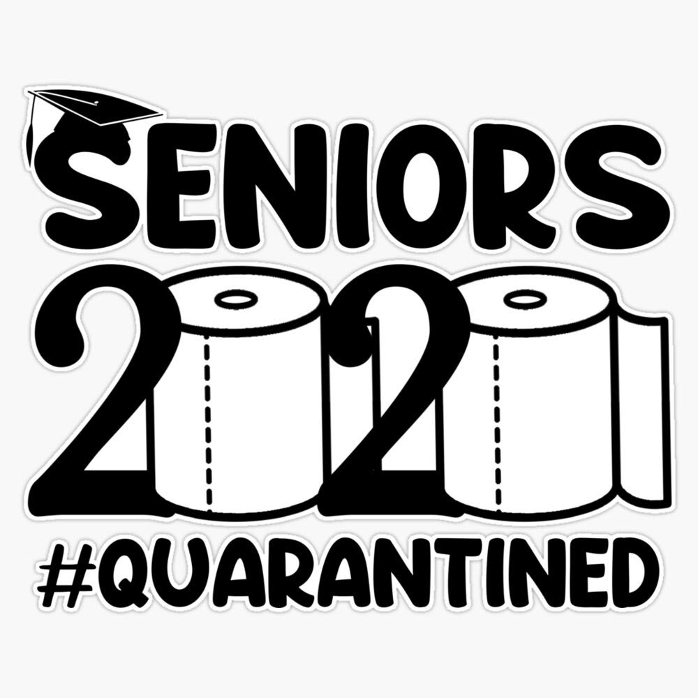 Funny Quarantine Toilet Paper Vinyl Sticker - Waterproof Decal for Car, Laptop & Bumper - 5 Inch Senior Class of 2020 Humor - Perfect for Graduation Gifts & Pandemic Memorabilia