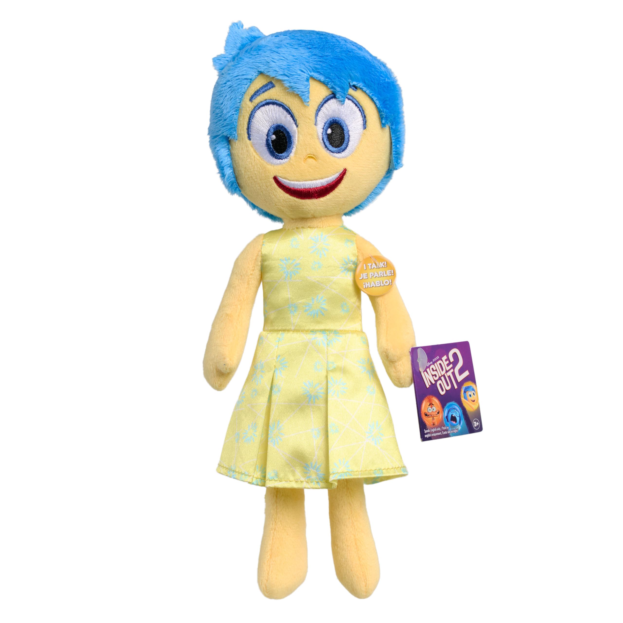 Inside Out 2 Joy Plush Toy - Soft Stuffed Animal for Kids Ages 3+ | Disney Pixar Movie Character | Perfect for Playtime, Birthday Gifts & Emotional Learning