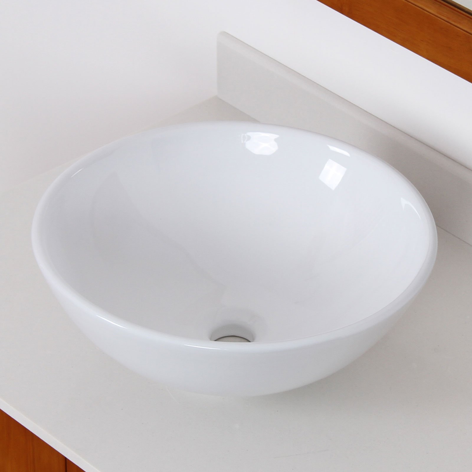 Chrome Round Ceramic Bathroom Sink Drain - Durable & Stylish Basin Drain Cover for Modern Bathrooms (Perfect for Vanities, Powder Rooms & Guest Baths)