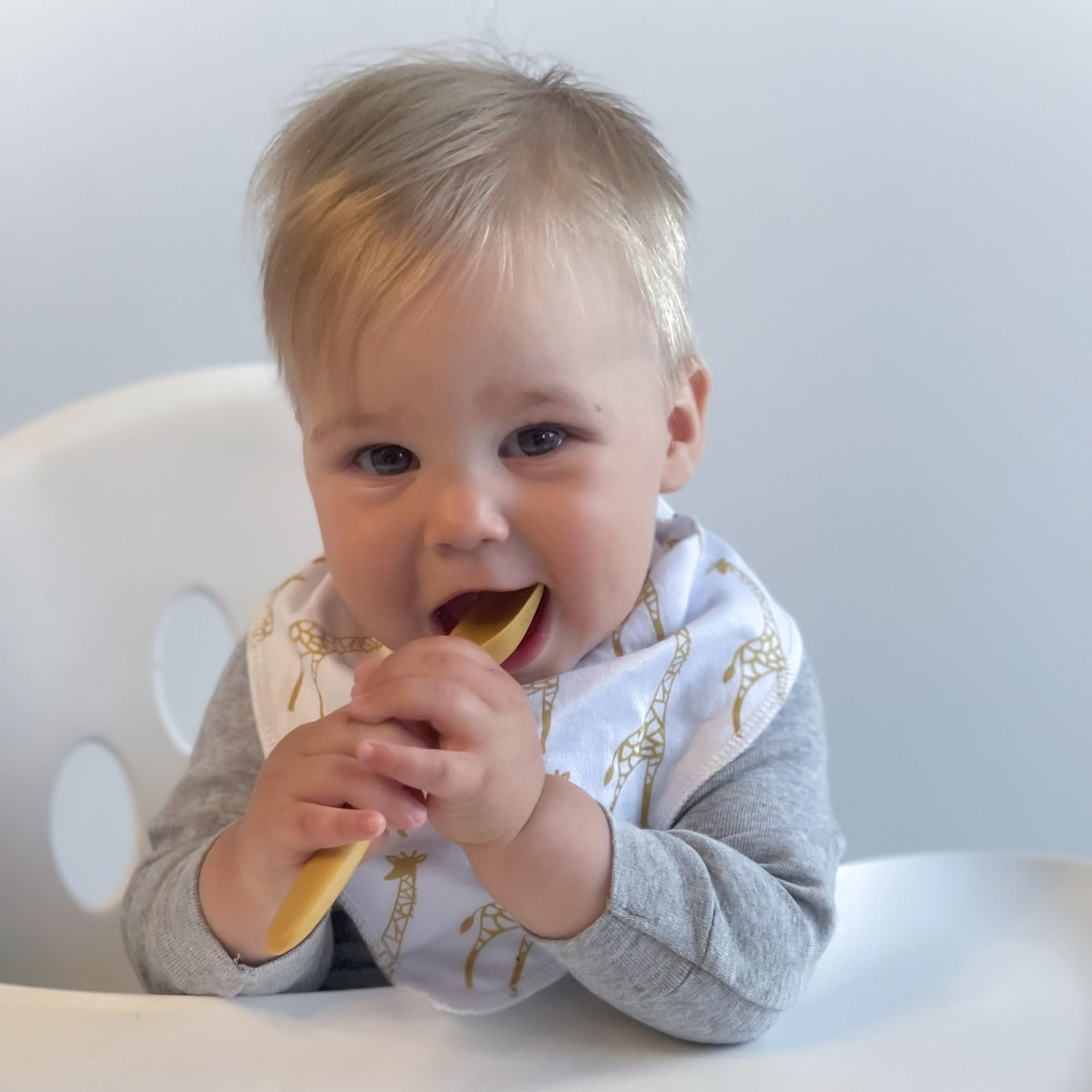 BOUJEE Baby 100% Cotton Adjustable Drool Bibs - Ultra Absorbent, Soft & Flexible for Newborns & Toddlers - Machine Washable, Pack of 6 - Perfect for Feeding, Teething & Messy Playtime