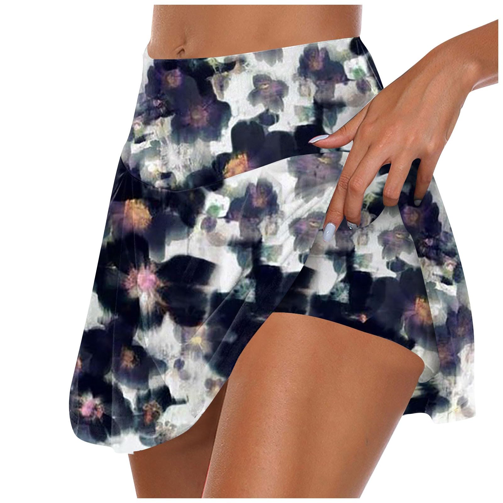 Stylish Women's Athletic Skorts - Stretchy Pleated Tennis Skirts with Built-in Shorts for Running, Yoga & Golf | Comfortable Elastic Waistband for Sports & Casual Wear