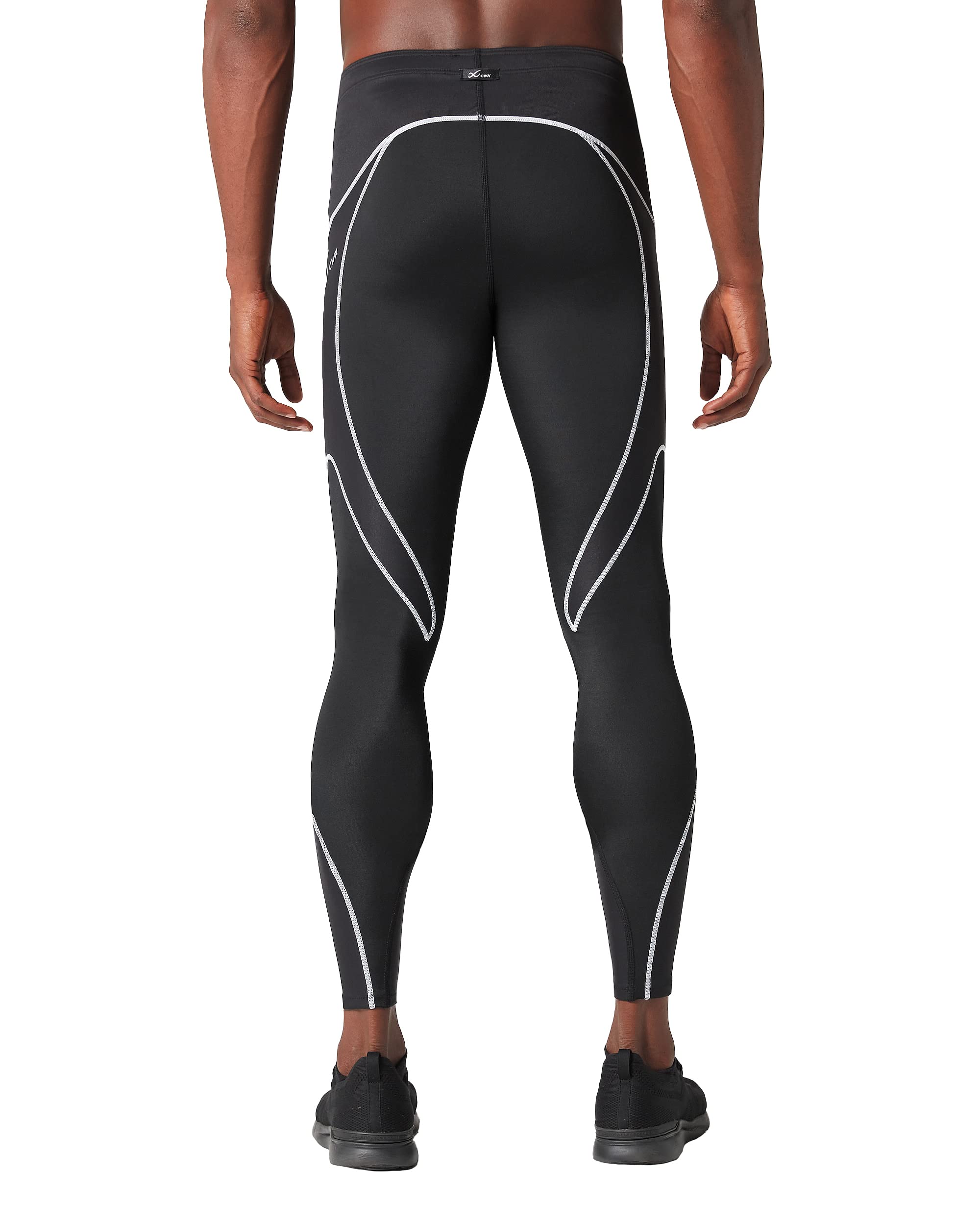 CW-X Men's Stabilyx Joint Support Compression Tights - High Performance Workout & Running Pants for Knee & Muscle Stability - Ideal for Cross Training, Marathon & Gym Sessions