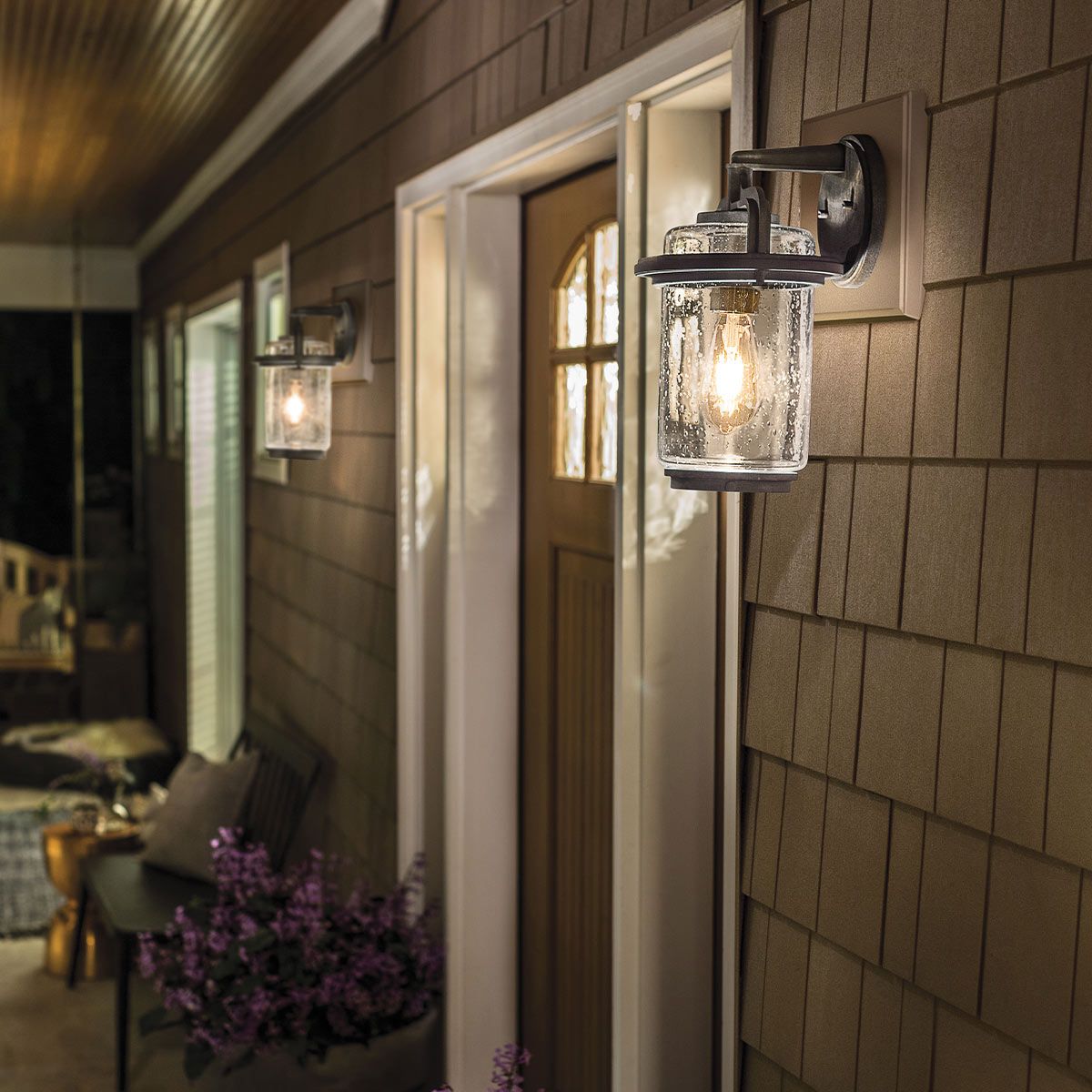 Andover 1 Light Small/Medium/Large Outdoor Wall Lantern - Weather Resistant Zinc Finish, E27 Socket, IP44 Rated - Perfect for Porch, Patio, Garden & Exterior Wall Lighting