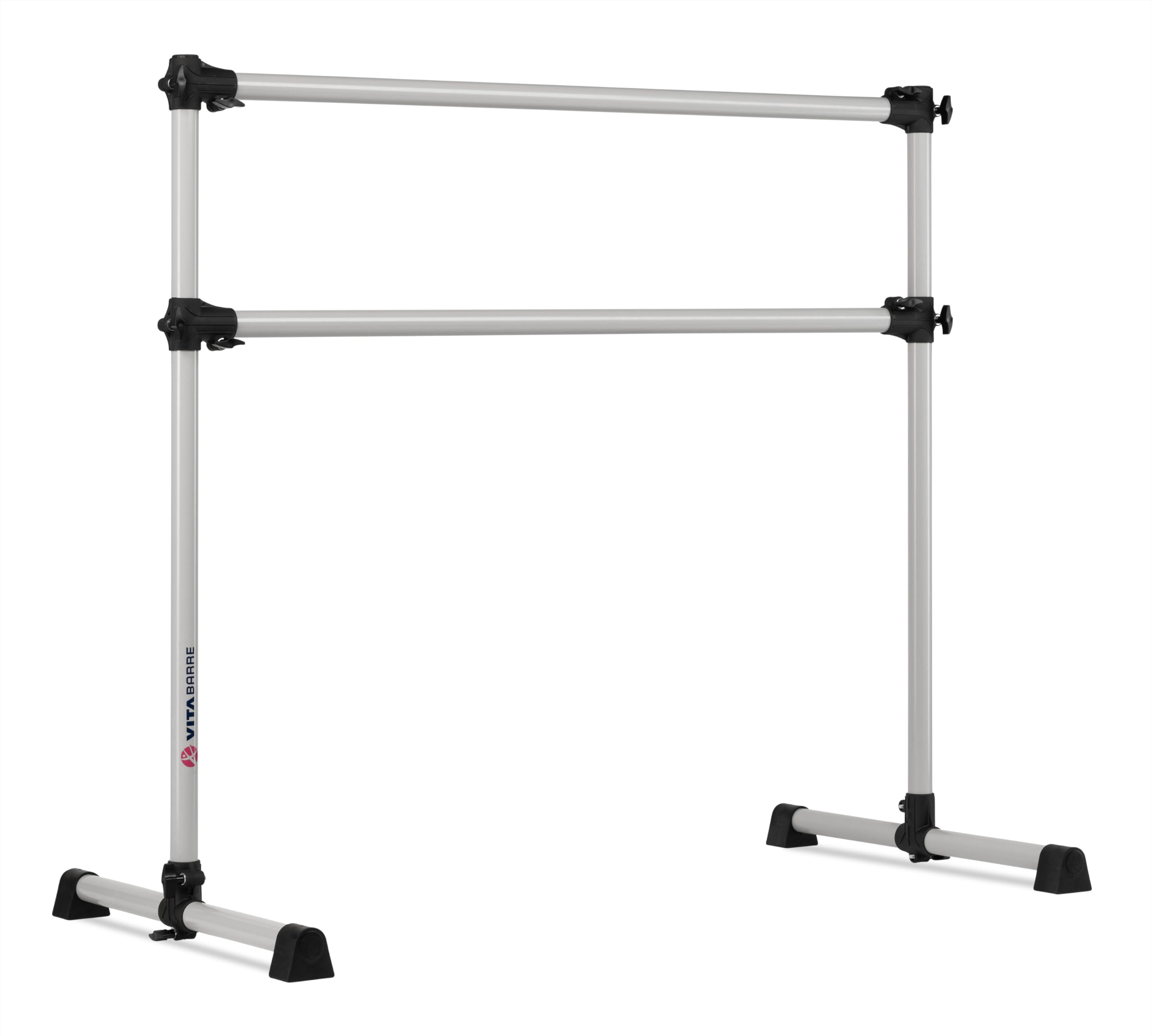 VITA Barre Portable Freestanding Double Ballet Barre - Adjustable Height Aluminum Dance Bar for Home & Gym | USA Made Exercise Equipment for Kids & Adults | Perfect for Ballet Training, Fitness Workouts, Pilates & Yoga Practice