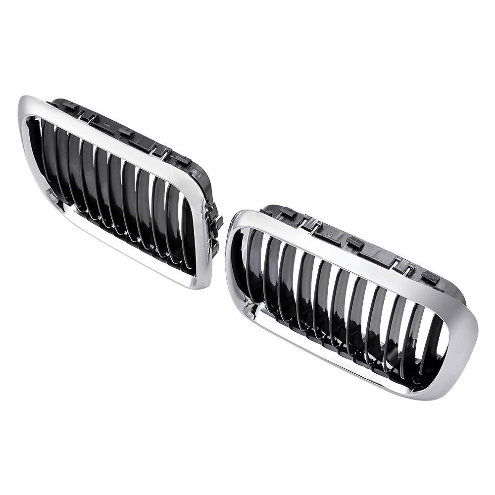 Black Chrome Front Kidney Grille for 1997-1999 BMW E36 3-Series Facelift | OEM Style Replacement | Enhanced Styling & Durability | Perfect for Car Upgrades & Showroom Look
