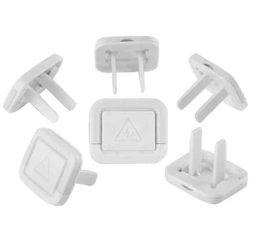 30 Pack Baby Proofing Outlet Covers - Child Safety Socket Plugs for Electrical Outlets - White Square Outlet Protectors with Hidden Handle - Toddler & Home Safety Essentials for Nursery, Living Room & Kitchen
