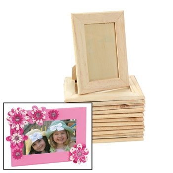 Fun Express DIY Color Yourself Picture Frames - Set of 12 (5x7 Inches) for Kids Arts & Crafts, Home Decor, School Projects | Perfect for Birthday Parties, Classroom Activities & Creative Gift Giving