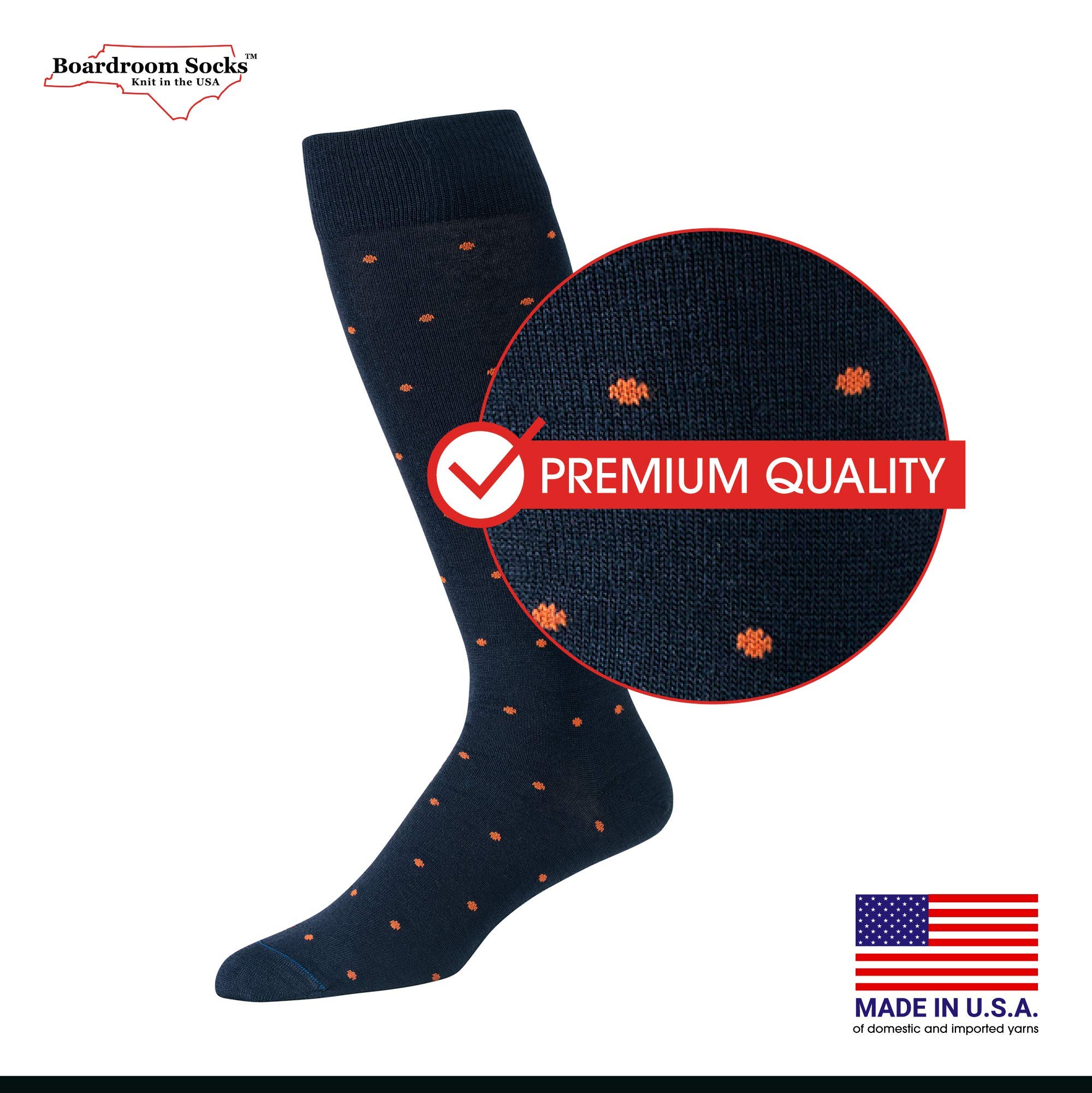 Premium Merino Wool Over-the-Calf Dress Socks for Men - Breathable, Comfortable & Stylish Patterned Socks for Business, Office & Formal Occasions