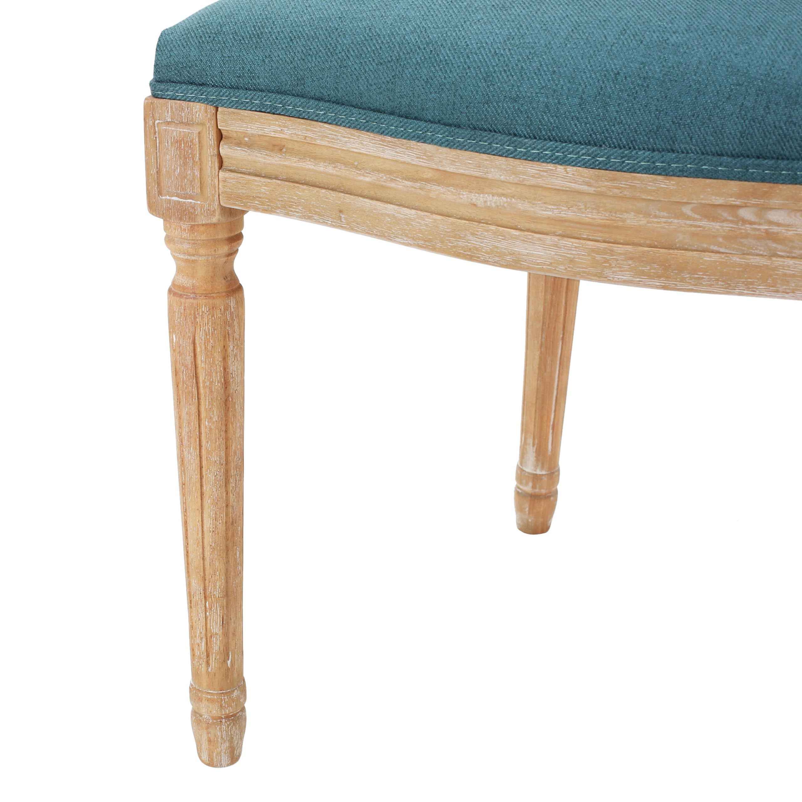 Christopher Knight Home Phinnaeus Fabric Dining Chairs, 2-Piece Set, Dark Teal - Modern Upholstered Side Chairs for Kitchen, Dining Room, or Breakfast Nook
