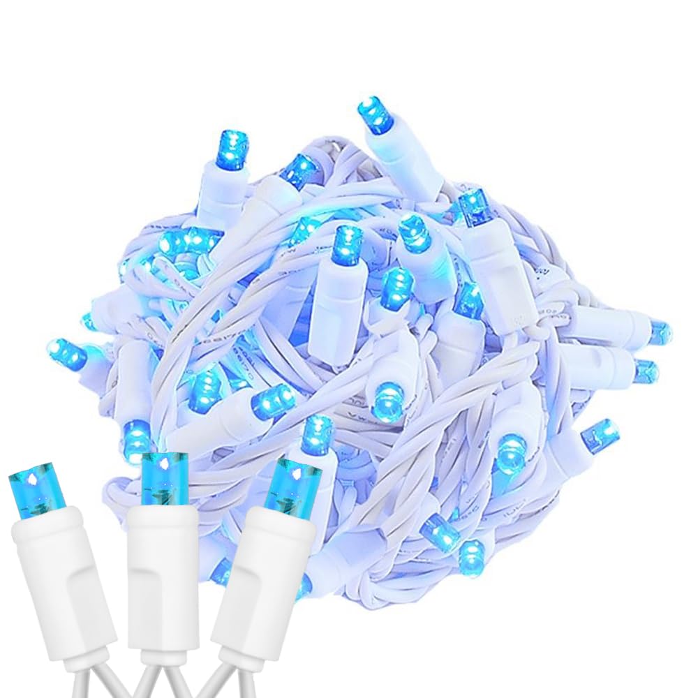 50 LED 11FT Blue Outdoor String Lights - Waterproof Decorative Fairy Lights for Yard, Garden, Patio & Christmas Decor - Perfect for Parties, Weddings, and Holiday Lighting