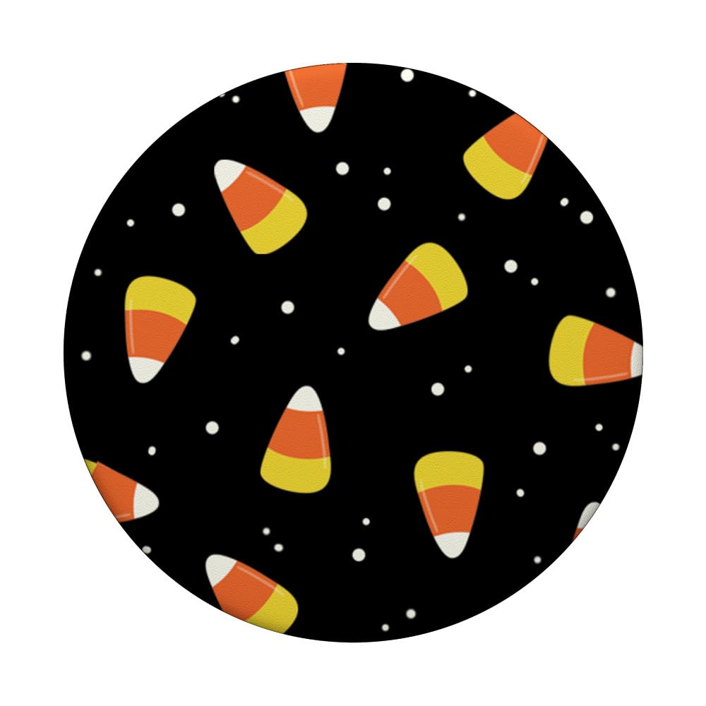 Halloween Candy Corn Pattern PopSockets - Adhesive Phone Grip & Stand for iPhone, Samsung, Smartphones - Perfect for Trick-or-Treating, Parties, and Fall Decorations