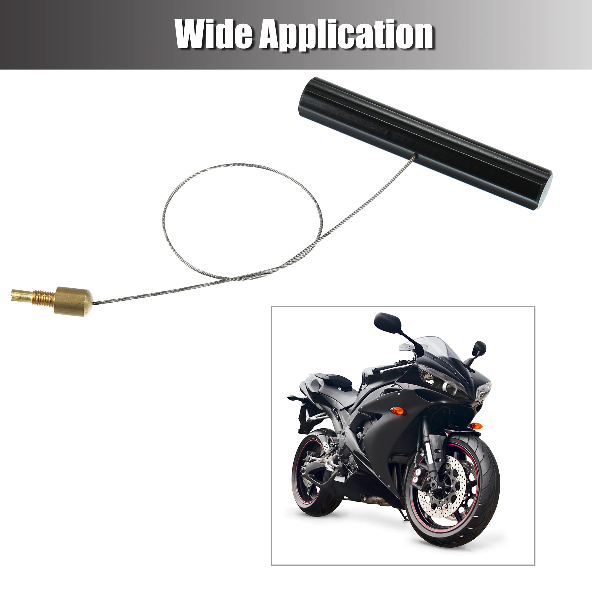 X AUTOHAUX Universal Tire Valve Stem Puller & Core Remover Tool - Compatible with Motorcycle, Car, ATV (Black) - Essential for Tire Repair, Maintenance & Air Pressure Adjustment
