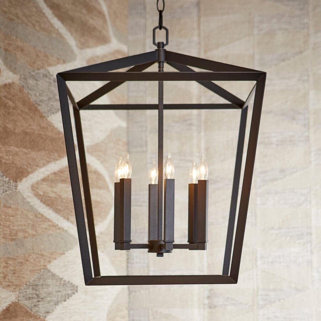Cyan Design 10376 Hyperion 6-Light Black Large Chandelier - Elegant Lighting for Dining Room, Living Room & Bedroom