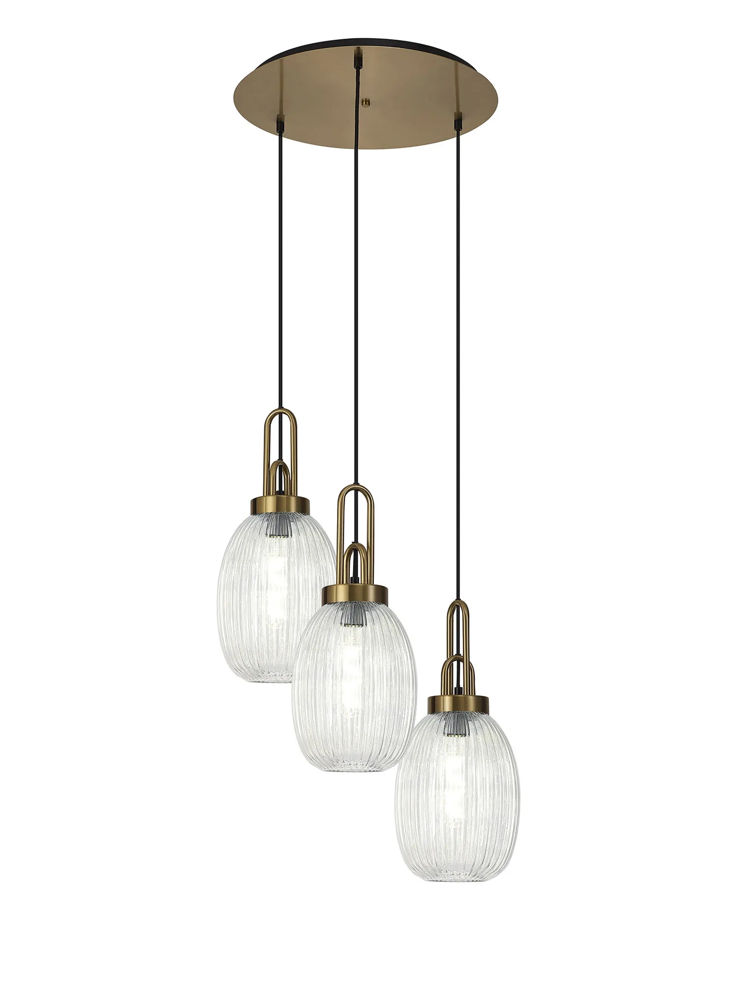 Stylish Cadiz 3-Light Cluster Pendant - Modern Ceiling Lighting Fixture for Dining Room, Kitchen Island & Living Room Decor