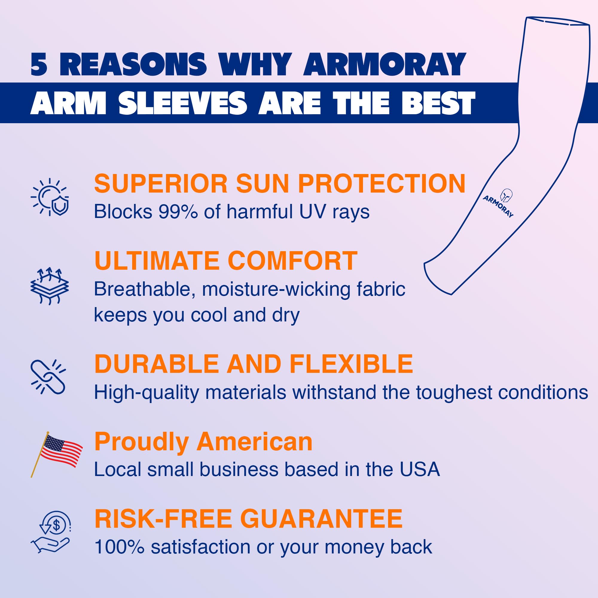 ARMORAY Arm Sleeves for Men & Women - UV Protection Tattoo Cover Up Sleeves - Cooling Compression Sports Arm Sleeves for Basketball, Golf, Football - Perfect for Outdoor Activities, Workout & Sun Protection