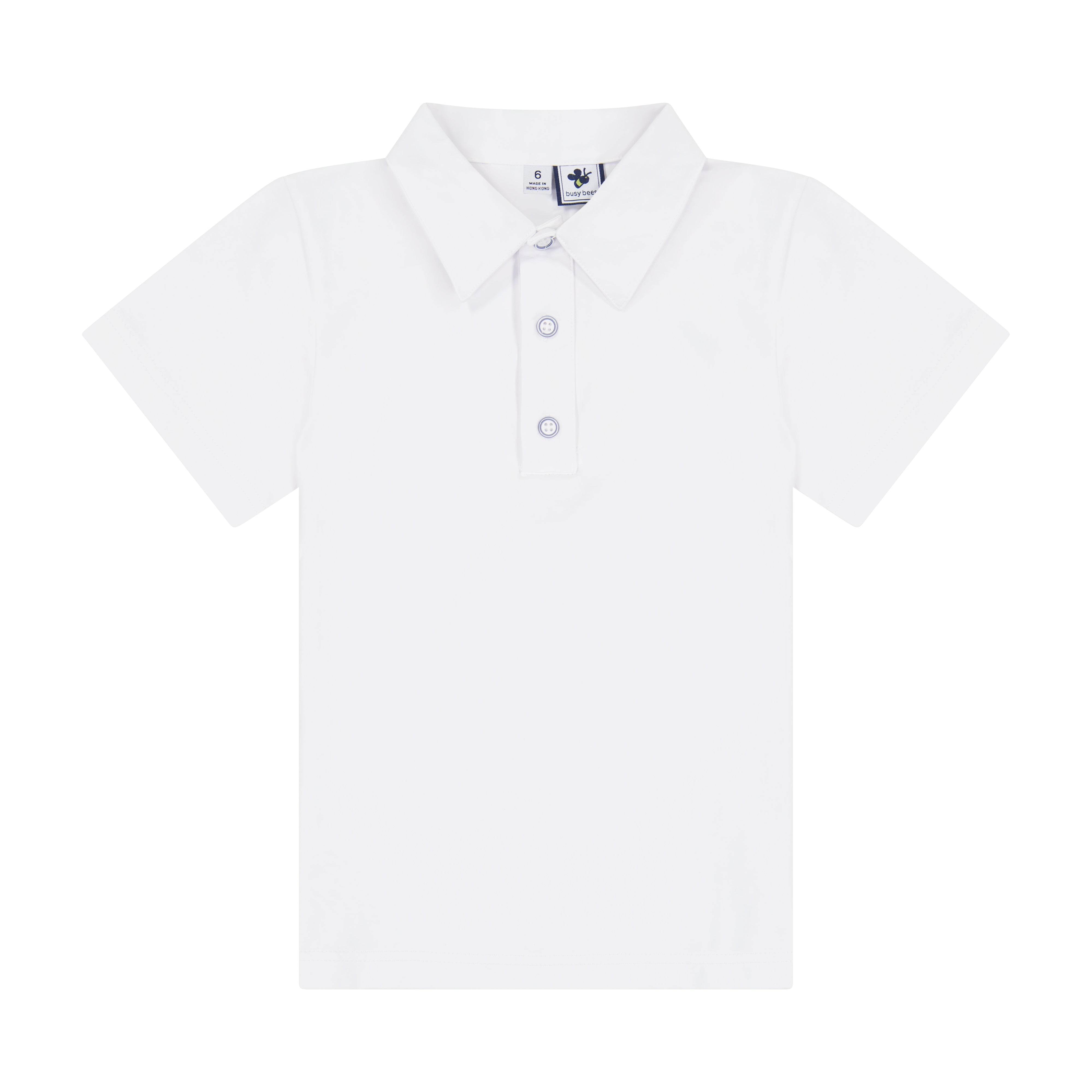 Boys Short Sleeve Polo Shirt - White Cotton Knit Top for School, Summer & Casual Wear | Kids' Fashion