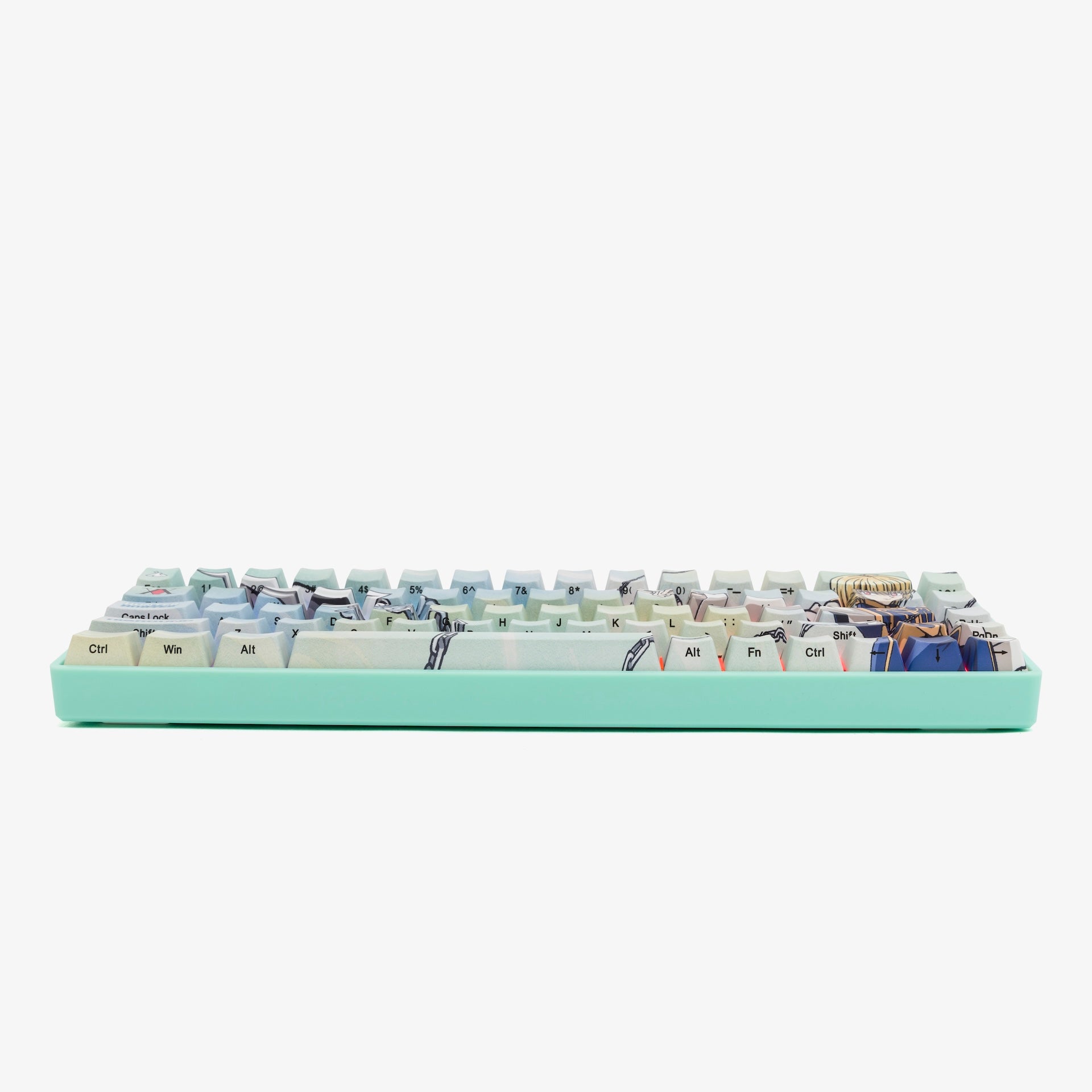 HxH x HG Basecamp 65+ Mechanical Keyboard - Kurapika Edition | Compact 65% Layout, Customizable RGB Backlighting | Perfect for Gaming, Coding & Office Work
