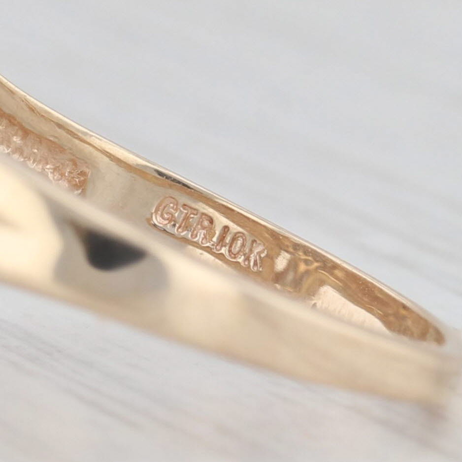 0.25ctw Diamond Cluster Bypass Ring - 10k Yellow Gold - Size 8.5 - Elegant Wedding Band, Anniversary Gift for Her, Perfect for Special Occasions & Everyday Wear