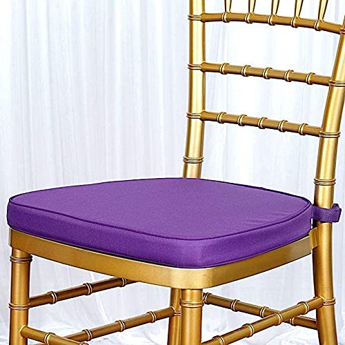Premium Balsa Wood Purple Chiavari Chair Cushion - Wedding, Banquet & Event Furniture - Perfect for Bridal Showers, Receptions and Formal Gatherings