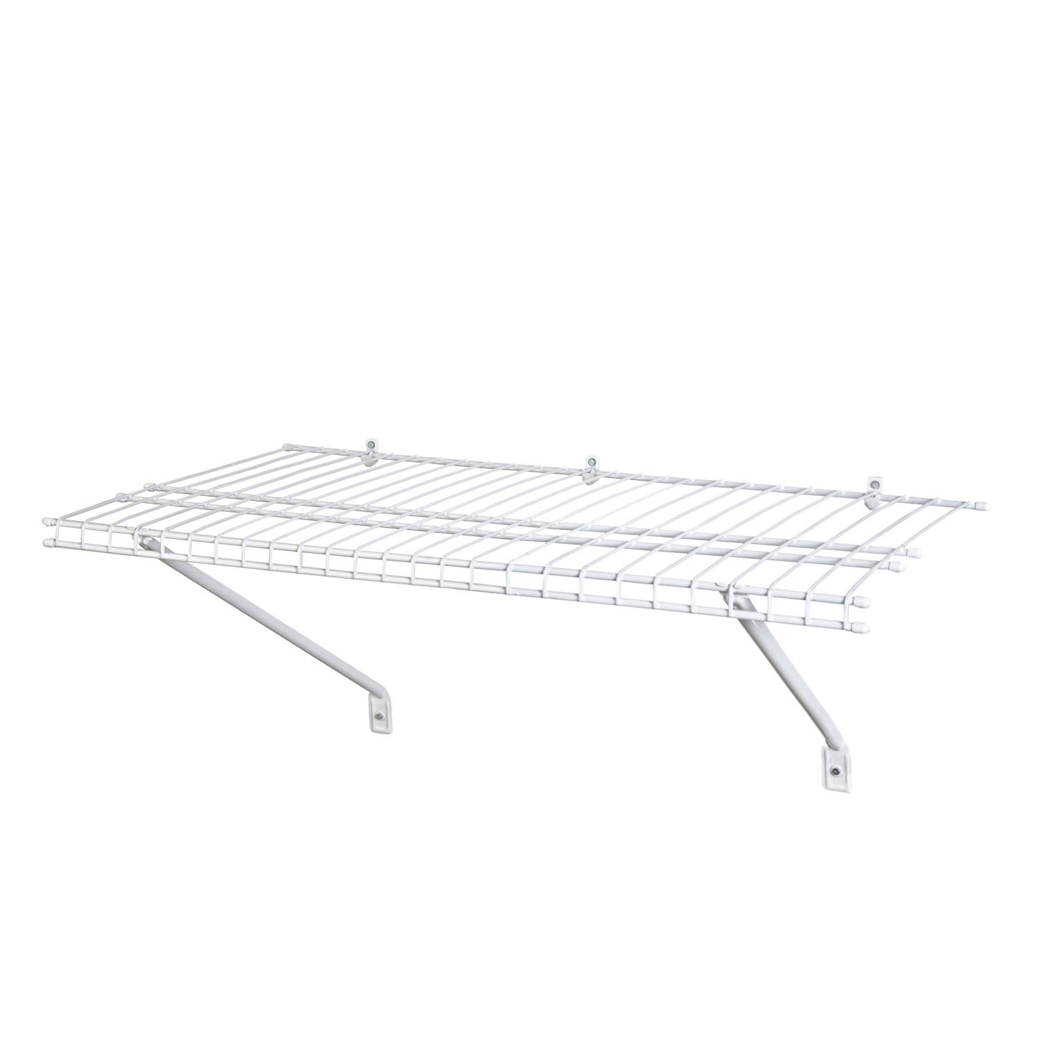 ClosetMaid 2 Ft. Wire Shelf Kit with Hardware - White Vinyl Finish for Pantry, Closet & Laundry Organization - Perfect for Home Storage & Space Saving Solutions